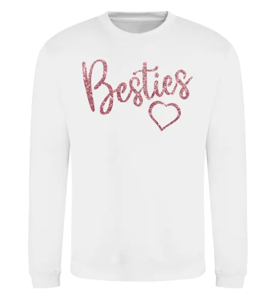 Світшот Besties sparkles Білий фото