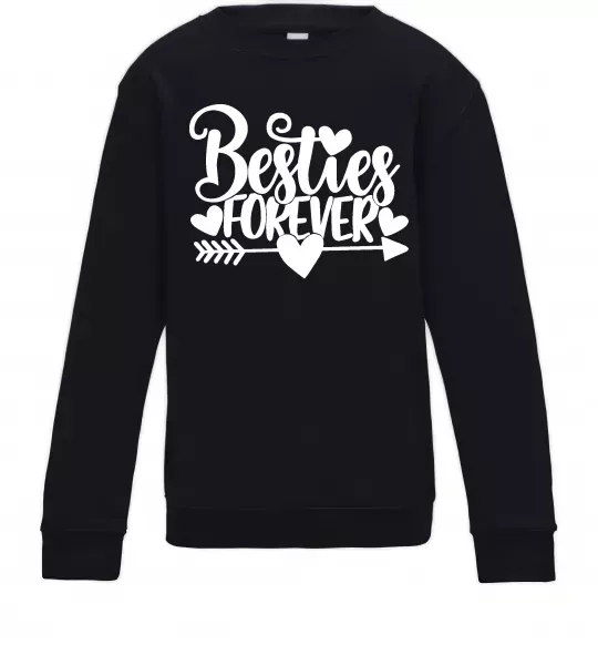 Детский Свитшот Besties forever Черный фото