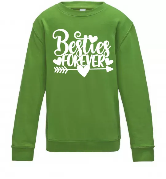 Детский Свитшот Besties forever Лаймовый фото