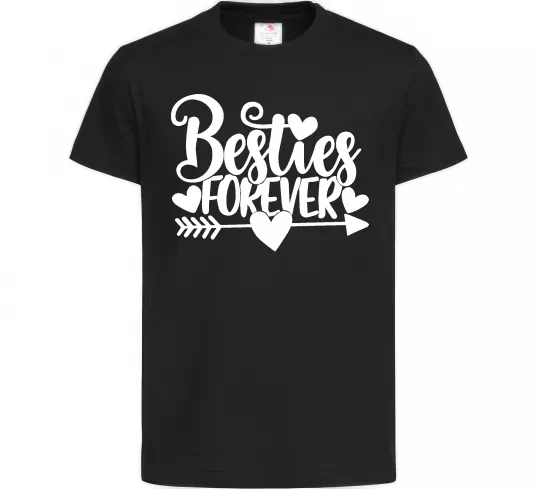Дитяча футболка Besties forever Чорний фото