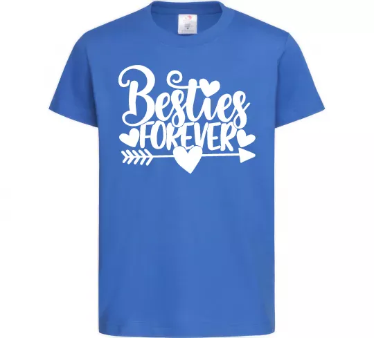 Дитяча футболка Besties forever Яскраво-синій фото