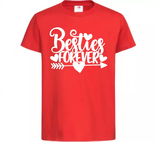 Дитяча футболка Besties forever Червоний фото