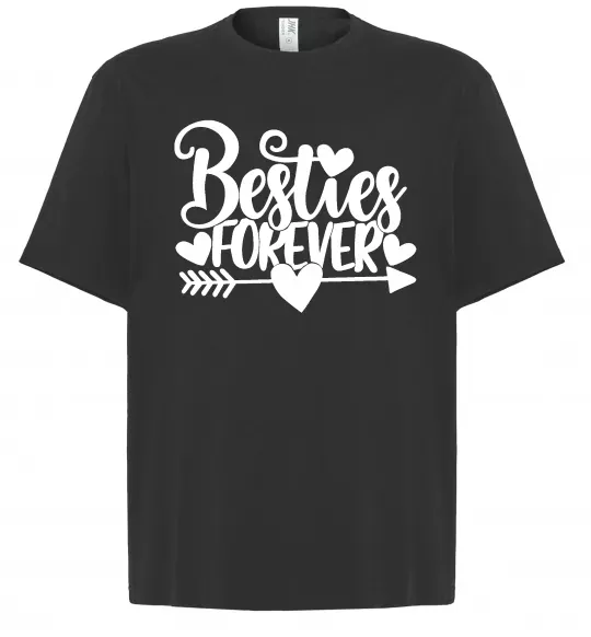 Футболка Оверсайз Besties forever Черный фото