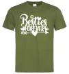 Мужская футболка Besties forever Оливковый фото