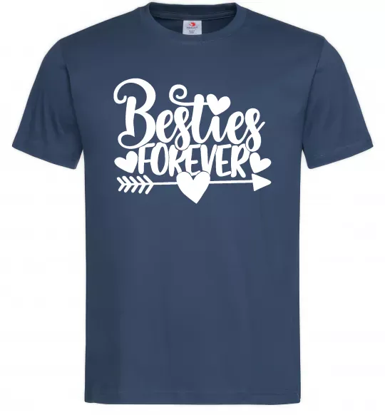 Мужская футболка Besties forever Темно-синий фото