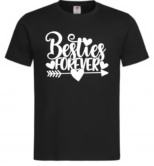 Мужская футболка Besties forever Черный фото