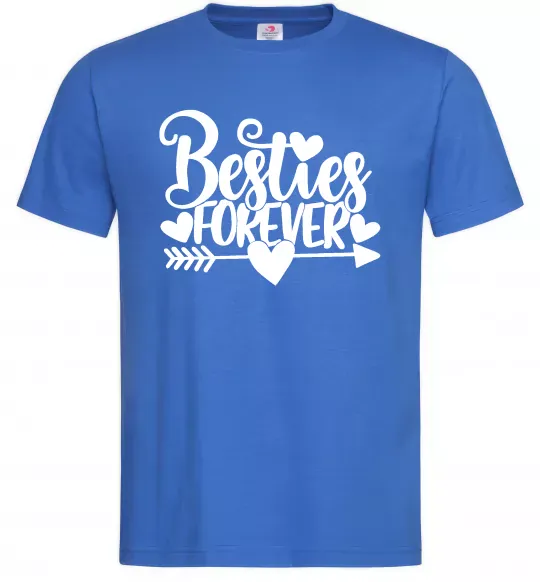 Мужская футболка Besties forever Ярко-синий фото