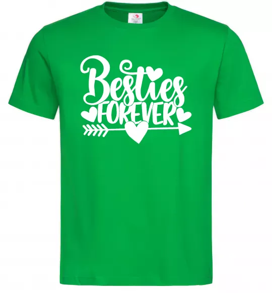 Мужская футболка Besties forever Зеленый фото