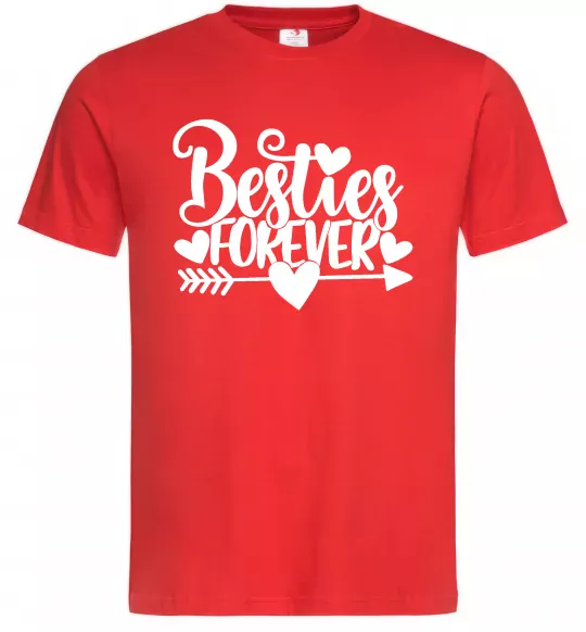 Мужская футболка Besties forever Красный фото