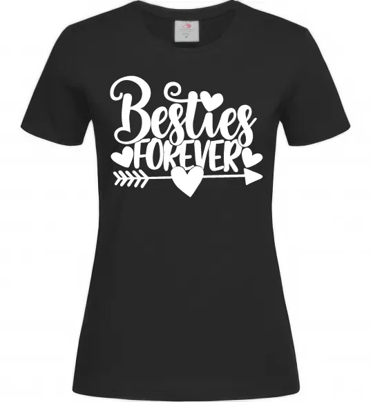 Женская футболка Besties forever Черный фото