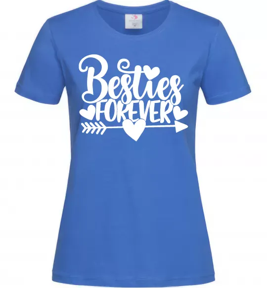 Женская футболка Besties forever Ярко-синий фото