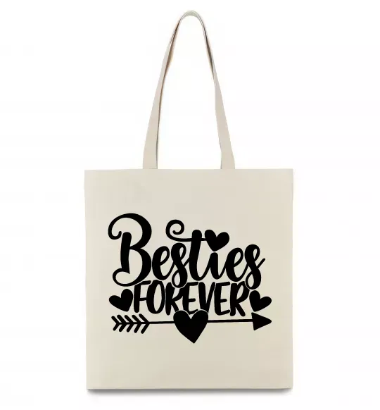 Эко-сумка Besties forever Бежевый фото