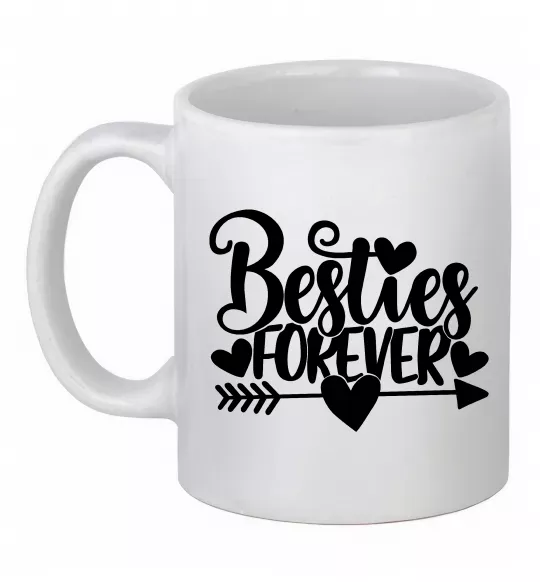 Чашка керамическая Besties forever Белый фото