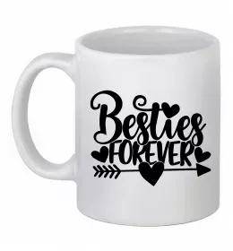 Чашка керамічна Besties forever Білий фото