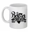 Чашка керамическая Besties forever Белый фото