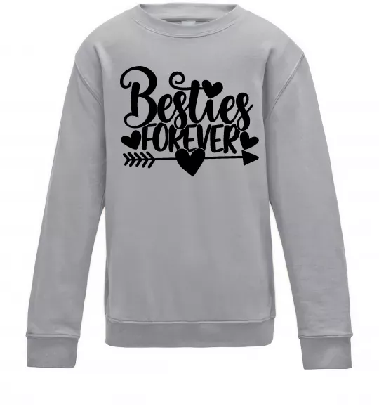 Детский Свитшот Besties forever Серый меланж фото