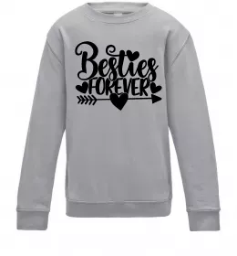 Детский Свитшот Besties forever Серый меланж фото