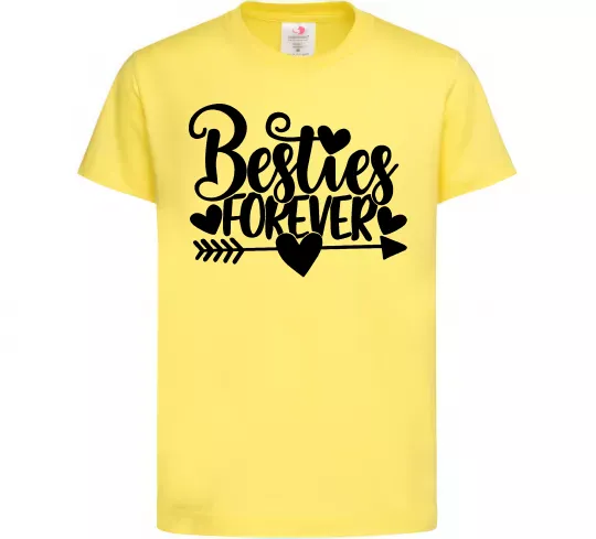 Дитяча футболка Besties forever Лимонний фото