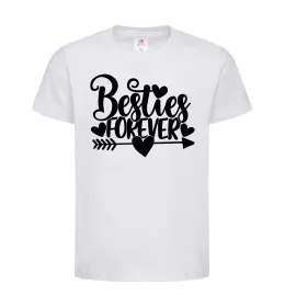 Дитяча футболка Besties forever Білий фото