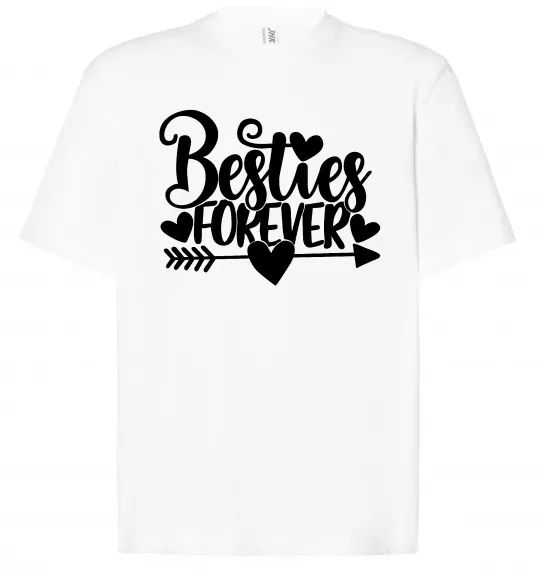 Футболка Оверсайз Besties forever Белый фото