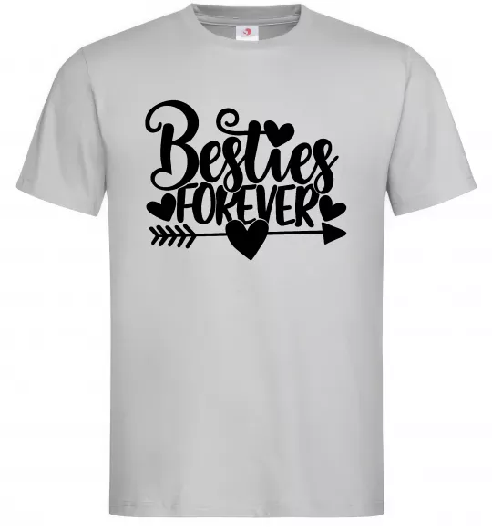 Мужская футболка Besties forever Серый фото