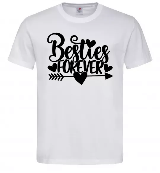 Мужская футболка Besties forever Белый фото