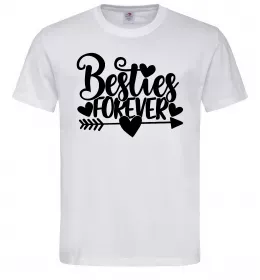 Мужская футболка Besties forever Белый фото