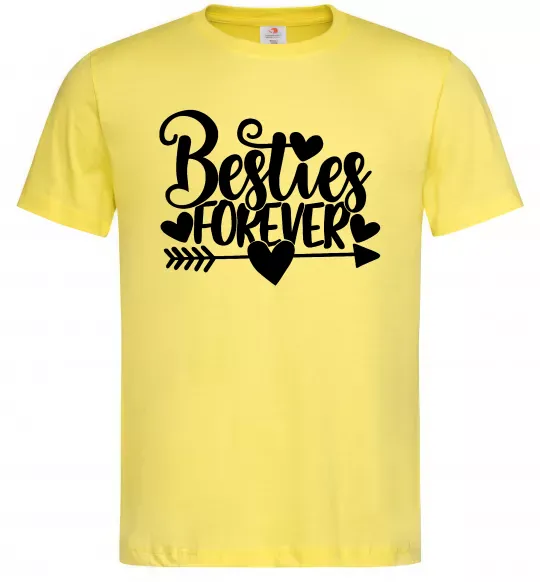 Мужская футболка Besties forever Лимонный фото