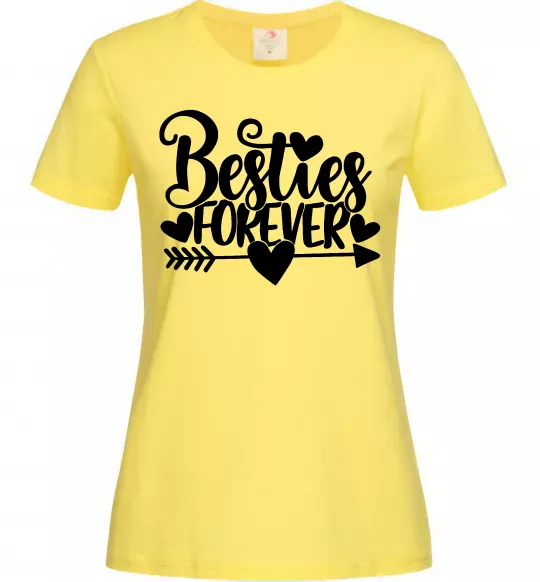 Женская футболка Besties forever Лимонный фото