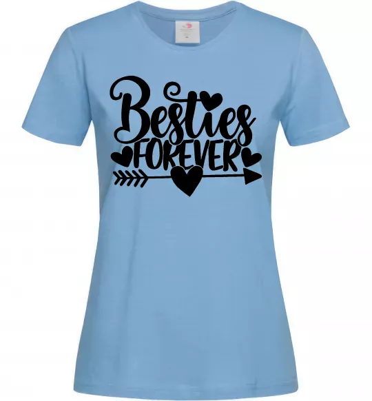 Женская футболка Besties forever Голубой фото