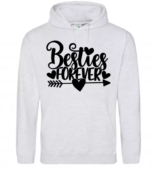 Жіноча толстовка (худі) Besties forever Сірий меланж фото