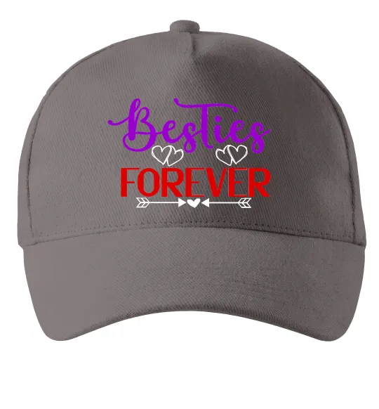 Кепка Besties forever кольоровий напис Серый фото
