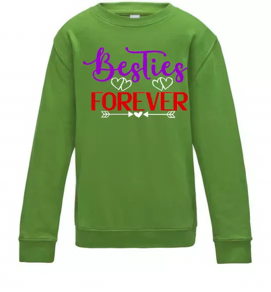 Детский Свитшот Besties forever кольоровий напис Лаймовый фото