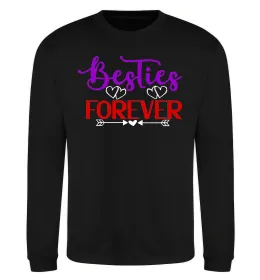 Свитшот Besties forever кольоровий напис Черный фото