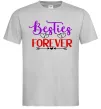 Чоловіча футболка Besties forever кольоровий напис Сірий фото