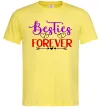 Чоловіча футболка Besties forever кольоровий напис Лимонний фото