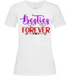 Жіноча футболка Besties forever кольоровий напис Білий фото
