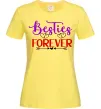 Жіноча футболка Besties forever кольоровий напис Лимонний фото