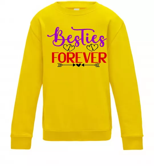 Детский Свитшот Besties forever кольоровий напис Солнечно желтый фото