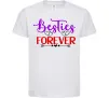 Детская футболка Besties forever кольоровий напис Белый фото