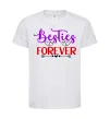 Дитяча футболка Besties forever кольоровий напис Білий фото