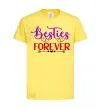 Дитяча футболка Besties forever кольоровий напис Лимонний фото