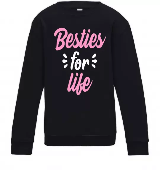 Детский Свитшот Besties for life Черный фото