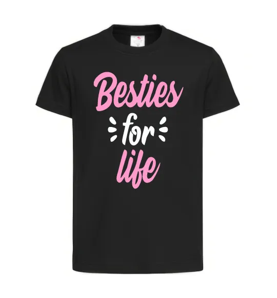 Детская футболка Besties for life Черный фото