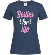 Женская футболка Besties for life Темно-синий фото