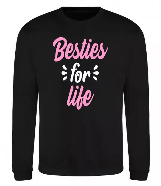 Свитшот Besties for life Черный фото