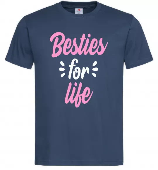 Чоловіча футболка Besties for life Темно-синій фото