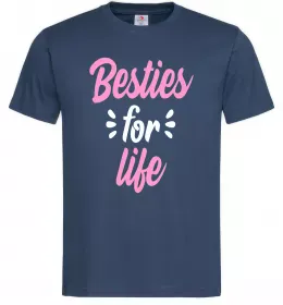 Мужская футболка Besties for life Темно-синий фото