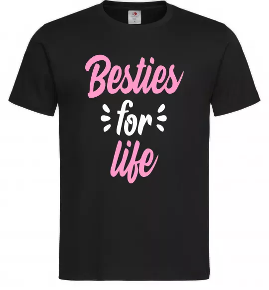 Чоловіча футболка Besties for life Чорний фото