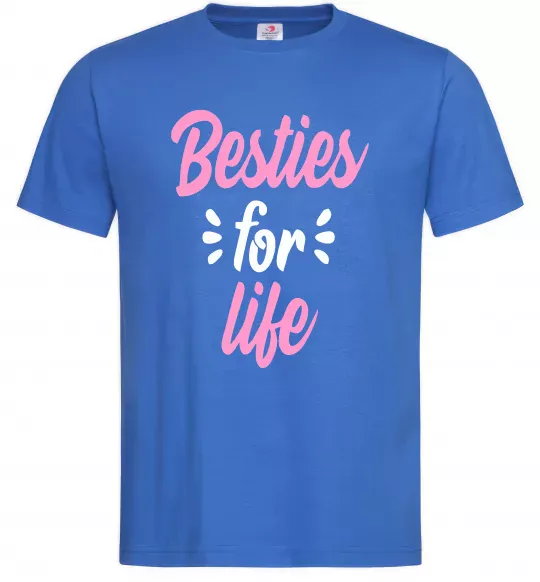 Чоловіча футболка Besties for life Яскраво-синій фото
